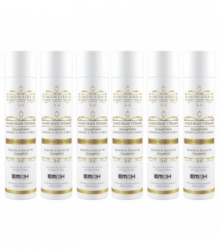 PACK 6 SHAMPOINGS EM2H PREMIUM KERATIN CAVIAR 250 ml